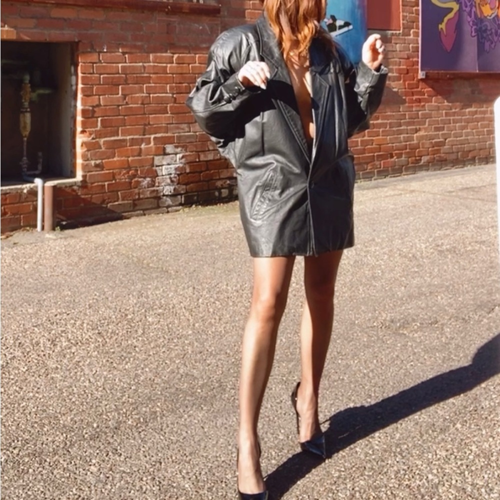Comint Black Leather Jacket